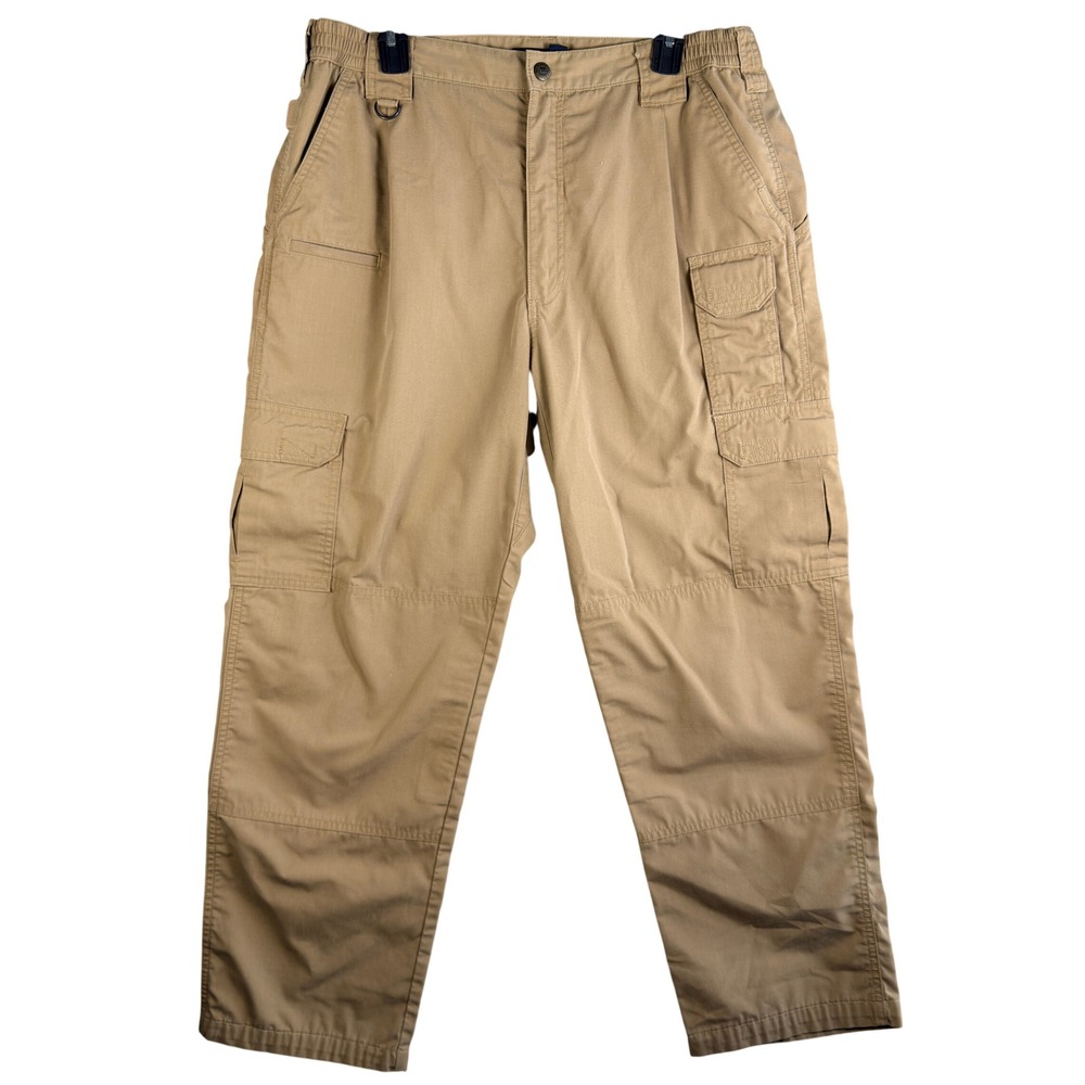 5.11 Tactical Cargo Pants Men 36x32 Khaki Tan Ripstop Multi-Pocket Workwear